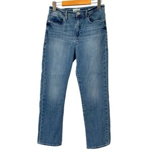 FRAME Le High Straight Jeans Womens 30 Blue Light Wash Stretch